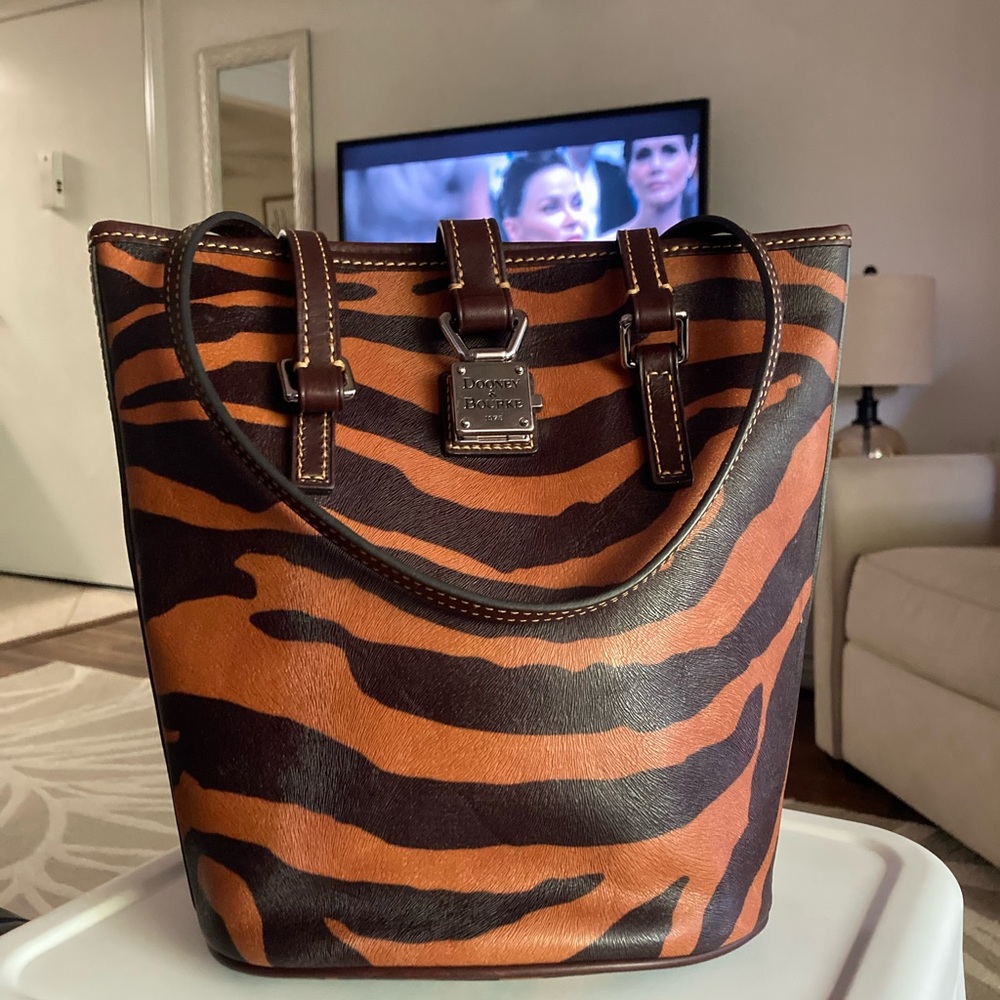 Vintage Dooney & Bourke Animal Print Tote